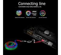Câble de connecteur RGB 12V 4 broches 60cm, boîtier PC, rallonge de bande LED pour carte mère Giga/Microstar/Asus RGB