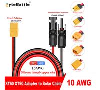 Câble de connecteur solaire XT90 10AWG XT60 mâle à femelle, câble d'extension en Silicone pour batterie à distance, centrale électrique Portable XT90H-M vers Mc4