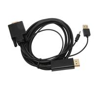 CâBle De Connecteur Vga Vers Dp CâBle De Convertisseur VidéO Hd Avec Alimentation Et Son Pour Ordinateur De Bureau Moniteur D'ordinateur Portable