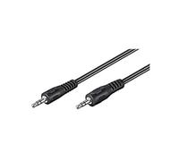 Câble de Connexion Audio AUX, 3.5mm Stéréo, Câble Plat, Noir, 10m Longueur de Câble