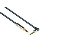Câble de Connexion Audio Good Connections Câble de Connexion Jack 3,5 mm - coudé d'un côté 0,5 m Bleu foncé