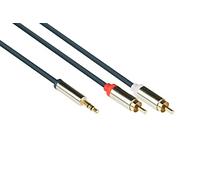 Câble de Connexion Audio Good Connections Prise Jack 3,5 mm vers fiche RCA 2X (RCA) 2 m Bleu foncé