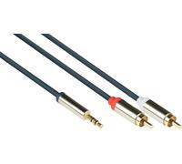 Câble De Connexion Audio Pr Jack 3,5 Mm Vers Fiche Rca 2X (Rca) 1 M Bleu Foncé[CAB4190581]