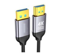 Câble De Connexion Audio-vidéo HDR Dynamique 4K 60Hz DisplayPort Vers HDMI, Câble De Connexion Audio-vidéo DP Vers HDMI for HDTV, PC, Moniteur, HUB(DP to HDMI Cable-3m)