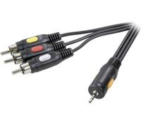Câble de connexion AV jack / composite RCA SpeaKa Professional [1x jack 2.5 mm