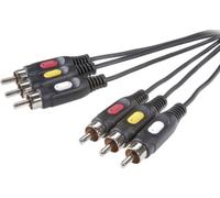 Câble de connexion AV RCA composite SpeaKa Professional [3x RCA mâle - 3x RCA mâle] 10.00 m noir