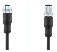 Câble de connexion blindé M12 pour capteurs/actionneurs \ Automation Line\ Escha AL-WAKS4-2-AL-WASS4/S370 8046282 Pôle: 4 Contenu