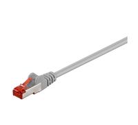 goobay - Cordon de raccordement - RJ-45 (M) pour RJ-45 (M) - 10 m - SFTP, PiMF - CAT 6 - sans halogène, moulé, sans crochet - gris