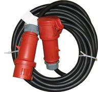 Câble de Connexion CEE 32A Aktobis H07RN-F 5G6 de 10 m de Long avec connecteur et Prise Inclus, IP44