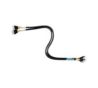 Câble de connexion d ' équipement SFF-8654 8I, faisceau tressé de 65 cm, disposition croisée à extrémité droite pour les réparations de serveurs, circuits internes bien rangés, capuchons de connecteur