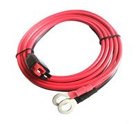 Câble de connexion de batterie 10 AWG 45 A vers borne à joint torique, fil en cuivre étamé à faible résistance, œillet de serrage de 8 mm pour centrale solaire, rouge et noir (1 m)