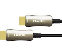 Câble de connexion optique hybride HDMI™ 2.0, 4K2K / UHD 60Hz, connecteurs plaqués or et contacts cuivre, noir, 90m, PYTHON® Series (GC-M0158)