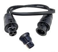 Câble de connexion principal, 1,5 mm², cordon d'alimentation secteur à 3 conducteurs pour onduleur AC vers prise Wieland, câble H07RN-F de qualité industrielle résistant à l'huile (0,5 m)