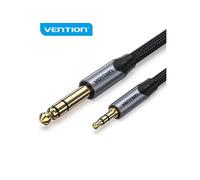 Câble de Connexion Stéréo - Jack 3,5 mm vers Jack 6,3 mm - Contacts Or - Fil de Cuivre étamé - Isolation PVC - Couleur Gris