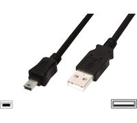 Câble de connexion USB 2.0 - 3.0 m - Typ-A (mâle) à USB Mini B (5 broches) (mâle) - 480 Mbit/s - noir