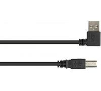 Câble de connexion USB 2.0 EASY prise A sur prise B, coudé, noir, 2m, Good Connections® (2510-EU02W)