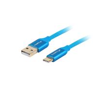 Lanberg Câble USB CA-USBO-22CU-0005-BL 0,5 m USB 2.0 A vers C Bleu