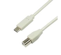 LogiLink Câble USB 2.0, USB-C - USB-B mâle, 1,0 m, gris