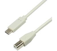 LogiLink Câble USB CU0161 USB-C vers USB-B mâle 2,0 m USB 2.0 Gris