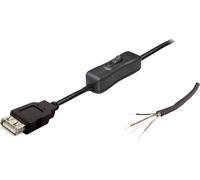 Câble de connexion USB avec interrupteur femelle, droit TRU COMPONENTS TC-2509040 1 pc(s)