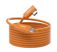 Câble de connexion USB C en fibre optique 9 m, cordon VR à angle droit 10 Gbps pour transfert de données bidirectionnel avec PD 60 W, USB 3.2 GEN 2 câbles de liaison pour VR/appareil photo/Sony/Canon