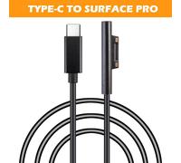 Câble de connexion USB Mayitr pour ordinateur portable Microsoft Surface Pro 6 5 4 3 1pc, 1.8 mètres, ligne de charge 15V PD, Durable