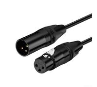 Câble de connexion XLR mâle vers femelle essentiel pour l'enregistrement audio professionnel et la gestion du son en direct (10 m, noir)