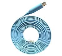 Câble de console USB à RJ45 500 cm pour la configuration de périphériques réseau-longueur 5m et chipset FTDI,Console cable pour Cisco,HP,Fortigate,routeurs et commutateurs