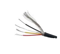 Câble de contrôle blindé Fil de signal, Câble de signal d'amplificateur audio 2.1 canaux, 2, 3 ou 4 cœurs, UL2547, 28 AWG, blindé, multicolore, plusieurs tailles(Black 4 Core,5 meter)