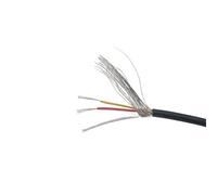 Câble de contrôle blindé Fil de signal, Câble de signal d'amplificateur audio 2.1 canaux, 2, 3 ou 4 cœurs, UL2547, 28 AWG, blindé, multicolore, plusieurs tailles(Black 3 Core,10 meter)