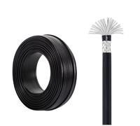 Câble De Contrôle De Signal Blindé, Âme En Cuivre RVVP - 12 Conducteurs, Double Blindage, Isolation PVC, 0,2 Mm²-1 Mm², For Instruments Électroniques, Sécurité Extérieure(15ft,12c-0.5mm2)