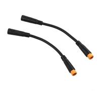 Câble de conversion à 3 broches pour levier de vitesse - Connecteur étanche M8 - Câble d'extension pour vélo électrique - 132 mm de long - Noir (femelle vers mâle)
