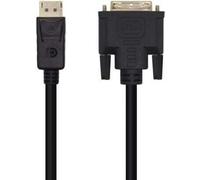 Câble de conversion Aisens A125-0463/ Displayport Male - DVI Male/ Jusqu'à 5W/ 2300Mbps/ 3m/ Noir