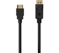 Câble de conversion Aisens A125-0550/ Displayport Male - HDMI Male/ Jusqu'à 5W/ 2300Mbps/ 50cm/ Noir