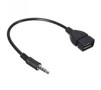 Cable de conversion audio cable AUX de voiture un cable adaptateur de convertisseur OTG femelle 3.5mm prise AUX Audio male vers USB 2.0 Type