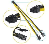Câble de convertisseur de puissance PCI Express, 8 broches à double 8 (6 + 2) broches, pour carte vidéo GPU, PCIE, VGA