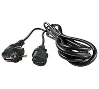 Câble de Courant de 2 mètres 230V 10A, câble de Courant à 3 pôles, câble de Courant Type F CEE 7/4, Prise de Courant C13 pour Moniteur d'ordinateur PC, câble Noir