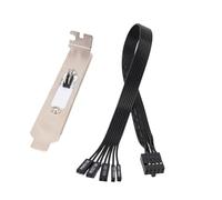 Câble de couverture PCIE pleine hauteur avec câble plat de 30 cm pour un entretien facile de l'ordinateur et le débogage du cordon d'alimentation PCIE