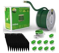 Câble de délimitation 100 m + 300 piquets de terre + 10 connecteurs de câble pour robot tondeuse à gazon robot kit d'accessoires pour câbles de recherche compatibles avec Gardena Bosch Husqvarna Worx