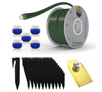 Câble de délimitation de 25 m + 25 piques de terre + 5 connecteurs de câble + 30 lames pour robot tondeuse à gazon robot kit d'accessoires pour câble de recherche compatible avec Gardena Husqvarna