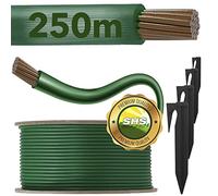 Câble de délimitation de 250 m + 750 piquets pour tondeuse robot tondeuse à gazon Accessoires Kit fil de délimitation pour câble- Compatib...