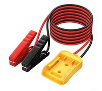 Câble de démarrage compatible avec batteries 18 V-20 V max 12 awg 5,9 ft câble de pont en PVC robuste avec pinces sécurisées pour voitures, motos et SUV Noir Jaune