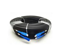 Câble de dérivation à fibre optique extérieur, FTTH, 3 fils, 2 conducteurs, cordons de raccordement avec connecteurs LC, SC, FC, ST, 200 m(2SC UPC- 2SC UPC)
