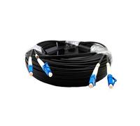Câble de dérivation à fibre optique extérieur, FTTH, 3 fils, 2 conducteurs, cordons de raccordement avec connecteurs LC, SC, FC, ST, 200 m(2LC-2LC)