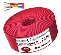 Câble de détection d'incendie J-Y(ST) Y 2X2X0,8 RT - De 5 à 250 m - Câble de télécommunication - Câble de télécommunication - Câble de détection d'incendie (25 m)