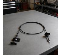 Câble de déverrouillage de capot pour Ford Mustang 1983-1993 avec poignée noire Matériau ABS E3zz-16916a Pièce de rechange Fil d'installation rapide pour système de verrouillage du compartiment moteur