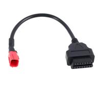Câble De Diagnostic OBD2 6 Broches Vers 16 Broches, valise diagnostic moto, Adaptateur OBD2 Moto Compatible Avec Honda Suzuki, Câble OBD2 Moto Plug And Play Pour Lecture Et Effacement De Codes Défauts