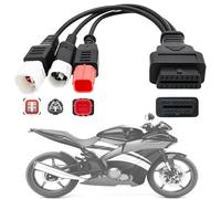 Câble de diagnostic OBD2, câble d'adaptation 3 4 6 broches système moteur OBD-II, câble d'extension OBD2, adaptateur de lecteur de code d'erreur OBD, outils de diagnostic du système moteur de moto OBD