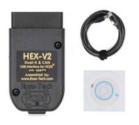 Câble de diagnostic OBD2 - HEX V2 - VCDS 25.3 - Compatibilité VW, Audi, Škoda, SEAT - Interface USB 2.0