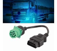 Câble de diagnostic pour camion, câble de scanner de diagnostic, adaptateur de scanner de diagnostic, adaptateur de câble 9 broches à 16 broches, scanner d'interface OBD2, câble de diagnostic pour cam